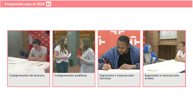 Captura decorativa de una de las pantallas del curso, con fotos de candidatos haciendo el examen